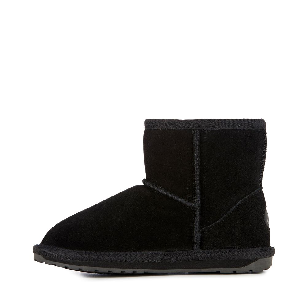 Bottes Emu Wallaby Mini Enfant Noir | 85639-PZCM