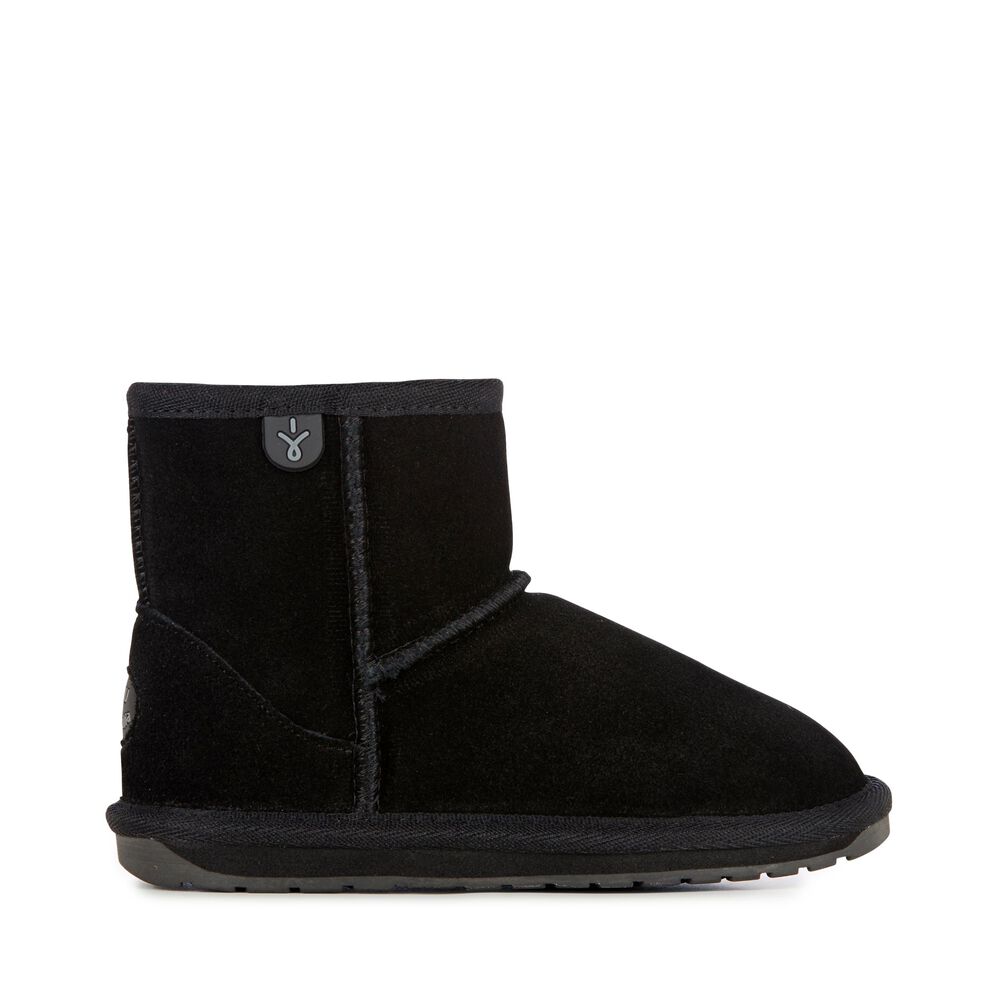 Bottes Emu Wallaby Mini Enfant Noir | 85639-PZCM