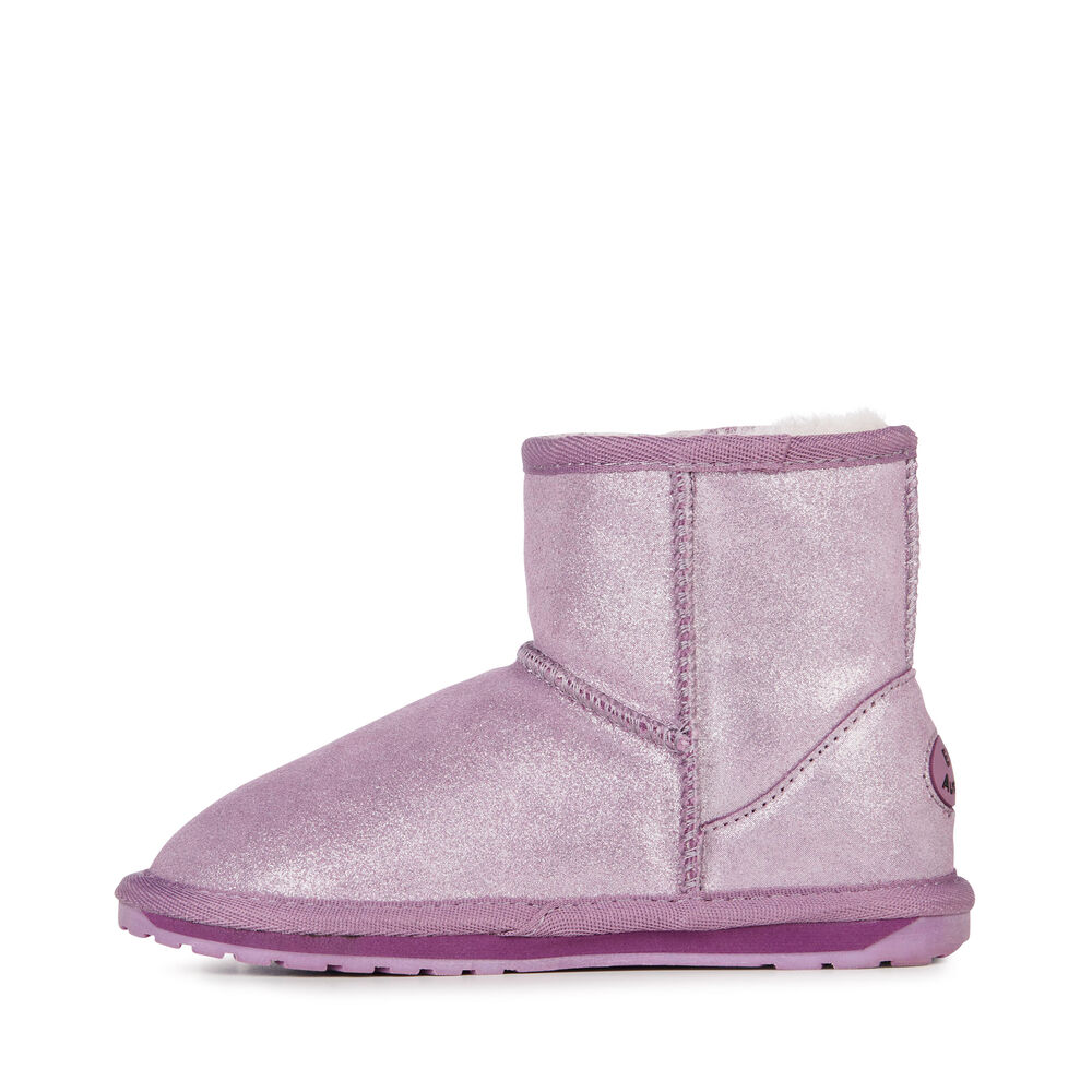 Bottes Emu Wallaby Mini Metallic Enfant Violette | 80567-BYRA