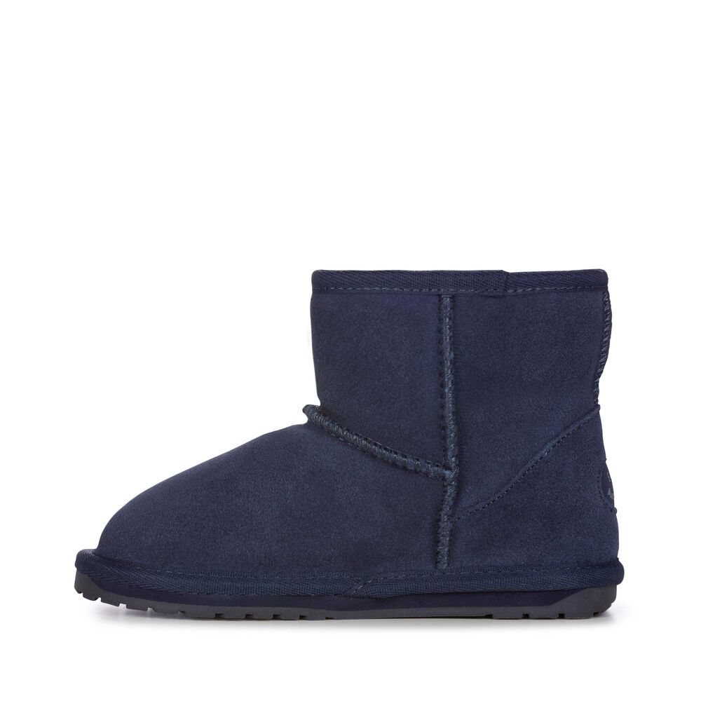 Bottes Emu Wallaby Mini Teens Enfant Bleu Marine | 61037-UBLN