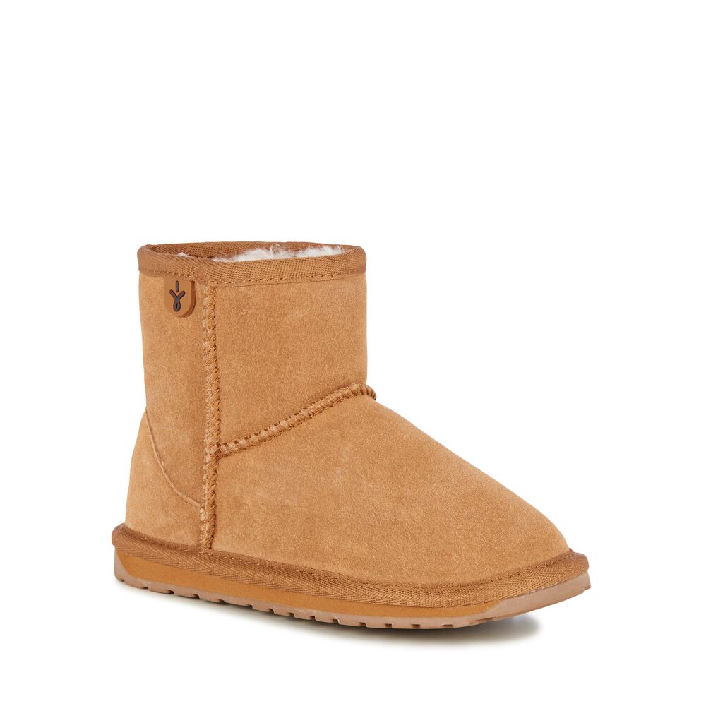 Bottes Emu Wallaby Mini Teens Enfant Marron | 42908-GTWK