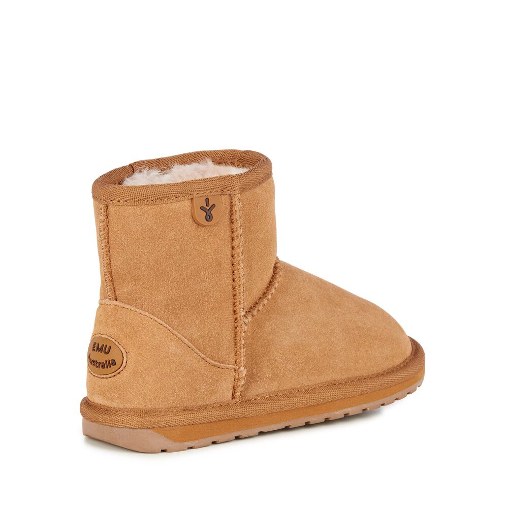 Bottes Emu Wallaby Mini Teens Enfant Marron | 42908-GTWK