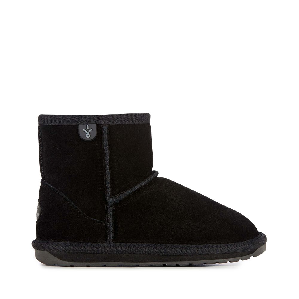 Bottes Emu Wallaby Mini Teens Enfant Noir | 30452-ZRPH