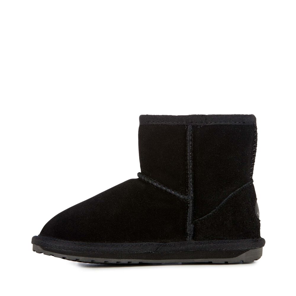 Bottes Emu Wallaby Mini Teens Enfant Noir | 30452-ZRPH