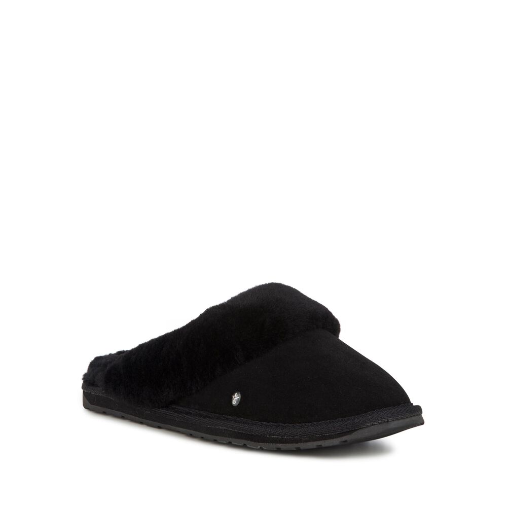 Chaussons Emu Jolie Femme Noir | 47513-YFTX