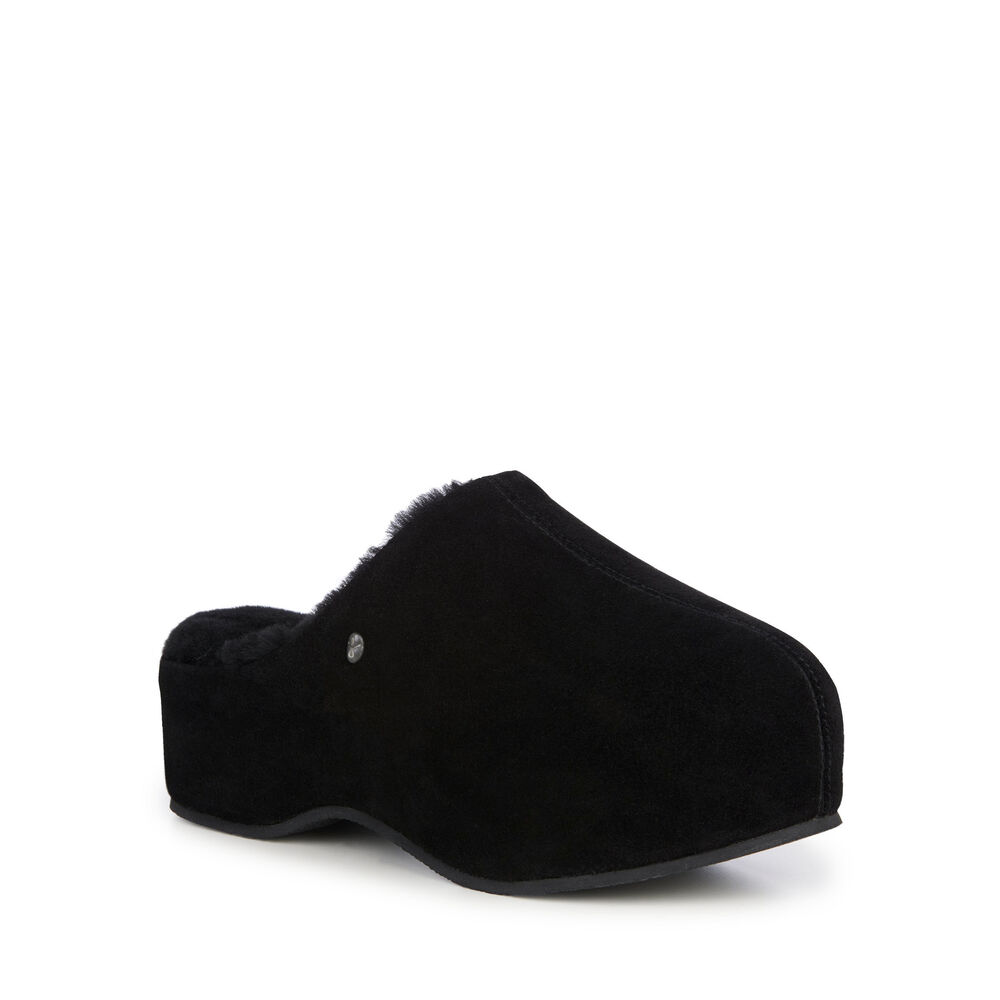 Chaussons Emu Nahn Femme Noir | 02586-UGLR