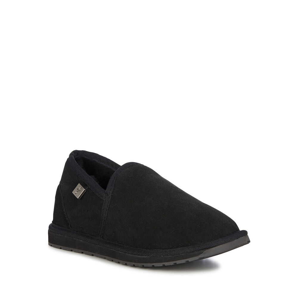 Chaussons Emu Platinum Ashford Enfant Noir | 41763-LAQT