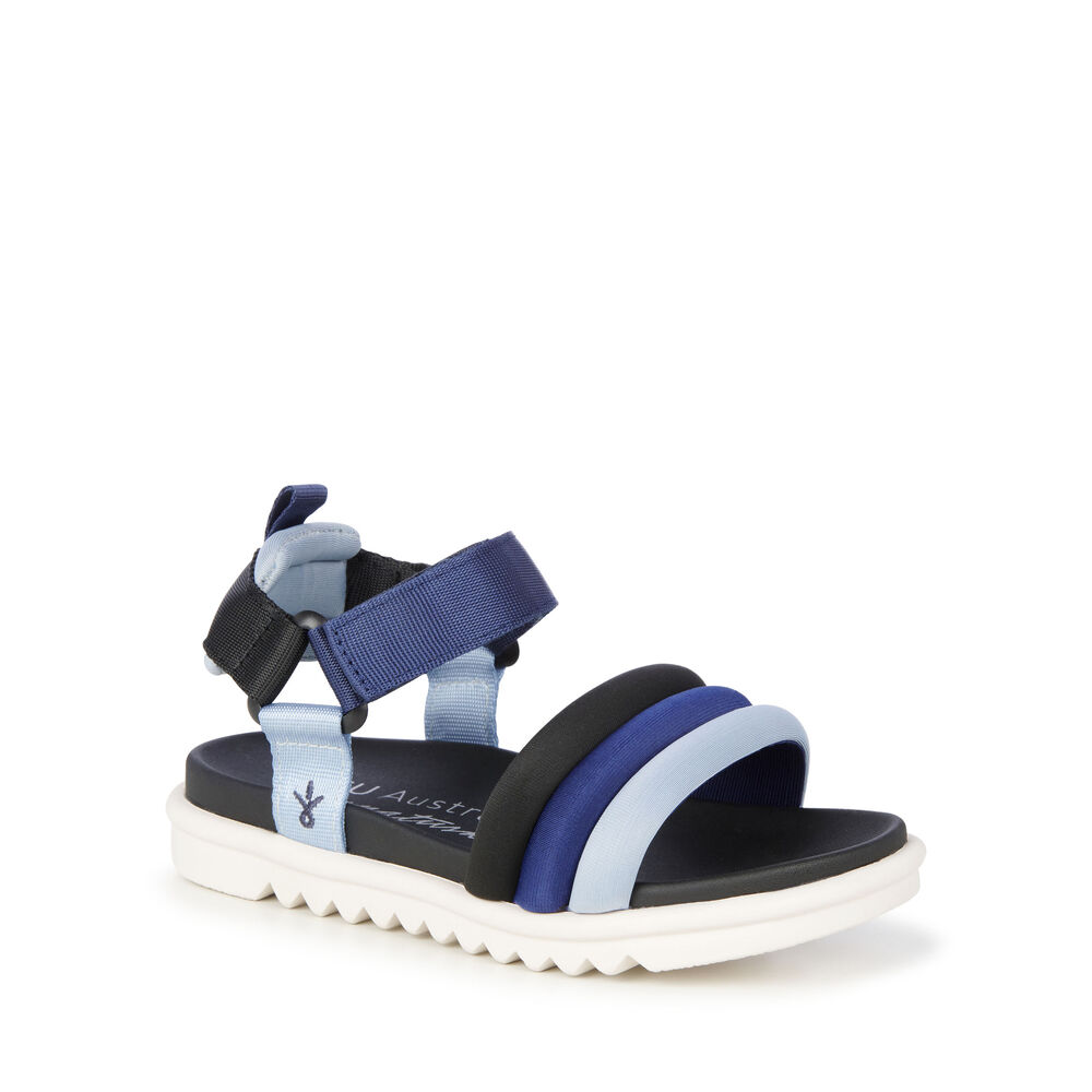 Sandale Emu Oasis Enfant Bleu Noir | 86209-PYCA